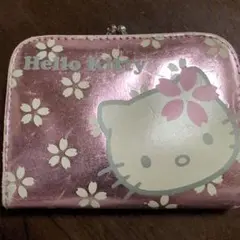 Hello Kitty 桜柄 ニつ折り財布 ピンク