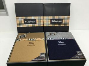 D063-120【未使用/保管品】Burberry　バーバリー　純毛毛布　2点セット　ウール 100％