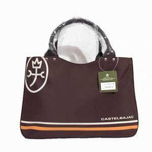 ◆未使用◆CASTELBAJAC カステルバジャック*ロゴ入り*ドライビング*トートバッグ*肩掛け可*ハンドバッグ*手提げかばん*ブラウン*タグ付き