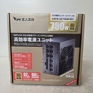 【未開封】玄人志向/ KRPW-GK750W/90+ 750W/ フルプラグイン/ATX電源/80PLUS GOLD認証/ 750W/ ATX電源ユニット