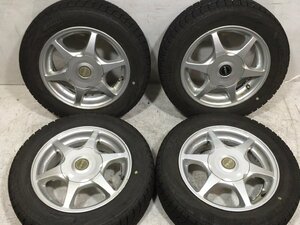 6分山 ブリヂストン VRX 155/65R13 75Q 2020年 FEID 13x4.5J +43マルチPCD ハブ径70ｍｍ 4本 スタッドレスタイヤ