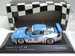 ☆安価レアPMA☆ 1/43 ポルシェ Porsche 911 GT3 RS #72 LeMans 24hrs 2002☆240210