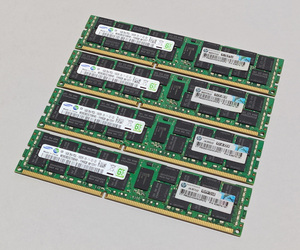 1333MHz 16GB 4枚組 合計 64GB MacPro用メモリー 2009 2010 2012モデル用 240pin DDR3 10600R RDIMM ECC 動作確認済 #0515C