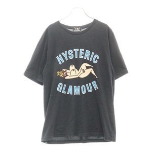 HYSTERIC GLAMOUR ヒステリックグラマー MISS HISTERIC Short Sleeve Tee ミスヒステリック 半袖Tシャツ ブラック 02191CT04