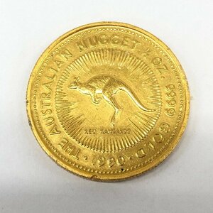 K24IG　オーストラリア　カンガルー金貨　1/2oz　1990　総重量15.5g【CEAZ9047】