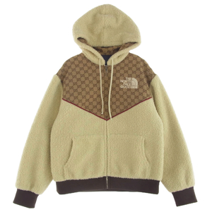 GUCCI グッチ 21SS 644582 XJC3T × THE NORTH FACE Canvas Shearling ノースフェイス キャンバス シアリング ボアジャケット【中古】