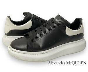 正規品 Alexander McQueen アレキサンダー マックイーン オーバーサイズド レザー スニーカー シューズ メンズ ブラック