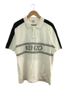 KENZO◆19SS/ロゴポロシャツ/L/コットン/WHT/F865P00384BD