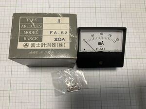 富士計測器　FUJI PANEL METER TYPE B FA-52 20A 未使用　保管品