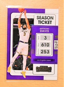 ANTHONY DAVIS (アンソニー・デイビス) 2021-22 SEASON TICKET トレーディングカード 【NBA,LAKERS,レイカーズ】