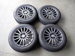 YS12296【送料無料175/65R15】120系ラクティス トレジアなどに BS VRX2 中古スタッドレス ★15×6J 100/5H ET45★1円スタート