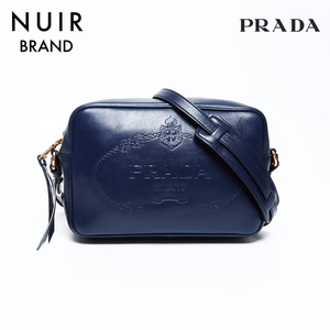 プラダ PRADA ショルダーバッグ ロゴ ネイビー