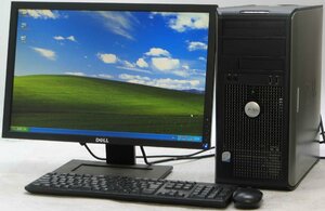 DELL Optiplex 755-E6550MT ■ 22インチ 液晶セット ■ Core2Duo-E6550/DVDROM/希少OS/動作確認済/WindowsXP デスクトップ