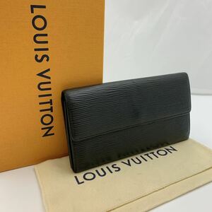 A130【美品】LOUIS VUITTON ルイヴィトン エピ ポシェット ポルトモネ クレディ 二つ折り財布 長財布 ウォレット M63592/CA0091