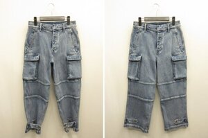 23年 スピック＆スパン 5 1/2 ★ 未使用 ★ 定価￥26400(税込) ウォッシュ カーゴ デニム パンツ ★ サイズ36 SPICK&SPAN