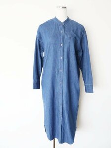 【送料込】23区DENIM　ニジュウサンクデニム　[洗える]ライトダンガーシャツワンピース　XSサイズ　ブルー　前後丈違い　ロング　6443915