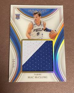 2022-23 Panini Immaculate Basketball Massive Memorabilia Mac Mcclung /25 Patch 76ers NBAカード