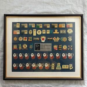 長野オリンピック メモリアル カウントダウン ピンバッジ 56個 記念品 コレクション 1998 額入り 記念ピンバッジ MEMORIAL PINS COLLECTION