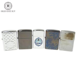 1円スタート ZIPPO ジッポー オイルライター まとめ5点セット ハーレーダビッドソン グアム シルバーカラー 喫煙具 煙草グッズ 着火未確認