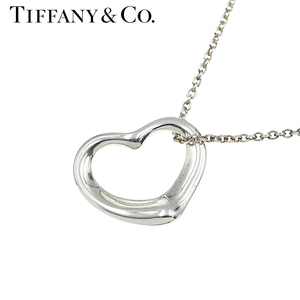 【A02550】TIFFANY & Co. ティファニー エルサペレッティ SV925 オープンハート レディース ペンダント ネックレス シルバー