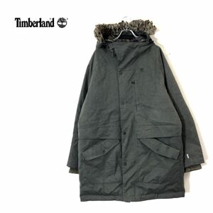 1N2186-N◆良品◆ Timberland ティンバーランド HYVENT ダウンジャケット コート 防水 厚手 フーディー◆sizeXL カーキ ポリエステル