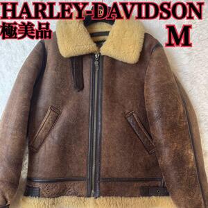 極美品 HARLEY-DAVIDSON B-3 ムートンフライトジャケット M