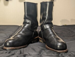 １円スタート★送料無料★レッドウィング★RED WING 2268/ASTM-F-2413-05/エンジニアブーツ/US8/BLK/レザー/26cm/黒/ブラック