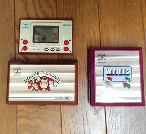 Nintendo ゲームウォッチ/マリオブラザーズ/ドンキーコング2/マンホール 動作確認済み中古品