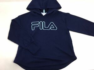 新品■FILA フィラ キッズ パーカー 5/6 5-6歳 ネイビー フード付き 長袖シャツ 