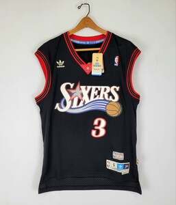 新品デッドストック 00s初期 adidas 76ERS #3 IVERSON ユニフォーム S LONG アレン アイバーソン NBA ビンテージ Y2K アディダス バスケ