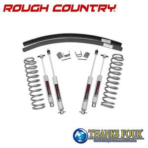 [ROUGH COUNTRY ラフカントリー] 3インチリフトアップキット / サスキット N3ショック付き Jeep ジープ チェロキー XJ / PARTS # 670N2