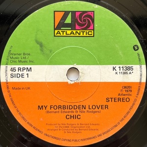 【試聴 7inch】Chic / My Forbidden Lover 7インチ 45 muro koco フリーソウル サバービア Black Eyed Peas