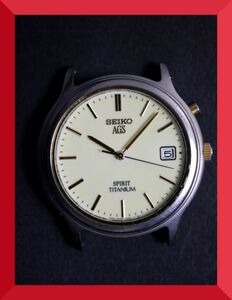 セイコー SEIKO スピリット SPIRIT AGS 3針 デイト チタン 5M22-7B50 男性用 メンズ 腕時計 x237 稼働品