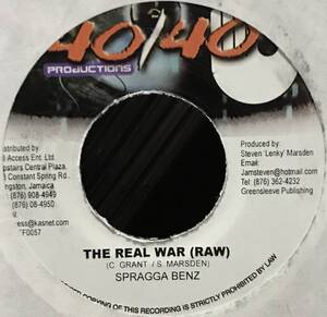 [ 7 / レコード ] Spragga Benz / The Real War ( Reggae / Dancehall ) 40/40 Productions ダンスホール レゲエ 