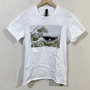 wjk ダブルジェイケイ 葛飾北斎「神奈川沖浪裏」great wave cut&sewn Tシャツ S