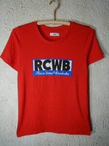 ｎ8057　RCWB　ロデオ　クラウンズ　ワイドボウル　半袖　ロゴ　デザイン　tシャツ　人気　送料格安