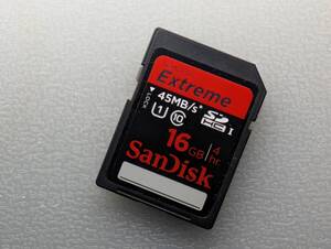 SanDisk Extreme SDHCカード 16GB UHS-I U1 Class10 45MB/s ケース付き サンディスク SDカード メモリーカード 動作確認済み