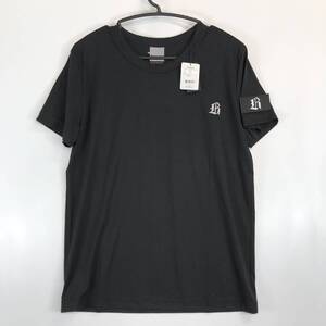 未使用 Lowren ローレン フィットネス 半袖Tシャツ ブラック 冷感生地 36(Sサイズ) 袖ワッペン 刺ロゴ ⑤