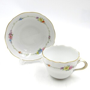 1円〜 Meissen マイセン フラワー 小花 金彩 229010 カップ＆ソーサー 計2点 y258-3420509【Y商品】