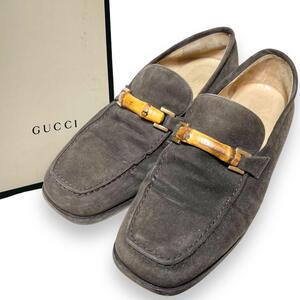 グッチ　GUCCI ローファー　バンブー　スエード　ブラウン　36.5C