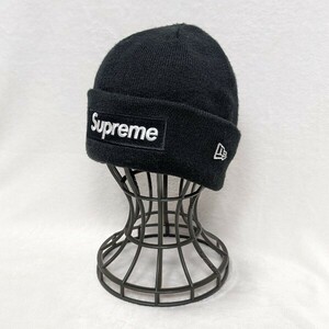 【正規品】Supreme シュプリーム NEW ERA ニューエラ ビーニー ボックスロゴ ニット帽 ニットキャップ キャップ 帽子 ブラック 黒