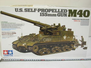 TAMIYA 35351 1/35 アメリカ 155mm 自走砲 M40 ビッグショット 説明書欠品 パーツ欠品無し/内袋未開封