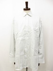 超美品 【ブリオーニ Brioni】 セミワイドカラー ヘリンボーン織柄 長袖シャツ(メンズ)size42 - 16 1/2 ライトグレー系 ◯5MK4512◯