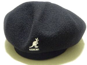 ★カンゴール KANGOL★WOOL JAX BERET ウールベレー帽 Mサイズ/ブラック黒ハンチングキャスケットウールハット帽子メンズ