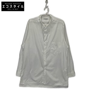 Yohji Yamamoto POUR HOMME ヨウジヤマモトプールオム HZ-B04-001 ホワイト 環縫いブロード スタンドカラーシャツ 2 レディース