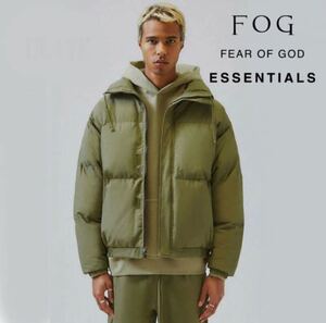 FOG ESSENTIALS ダウンジャケット オリーブ　秋冬 防寒 中綿