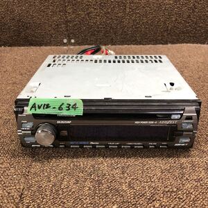 AV12-634 激安 カーステレオ ADDZEST DXZ635MP PA-2576A CDプレーヤー FM/AM オーディオ 通電未確認 ジャンク