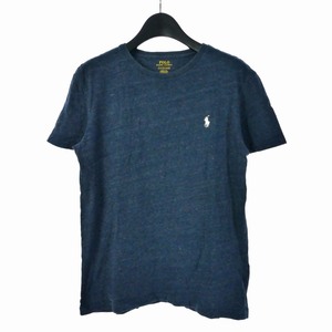 ポロ ラルフローレン POLO RALPH LAUREN Tシャツ カットソー 半袖 ワンポイントロゴ S 170/92A ネイビー メンズ