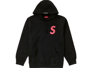 Supreme シュプリーム S Logo Hooded Sweatshirt フーディー M ブラック ピンク 完売モデル パーカー トップス 綿100% 正規品 美品