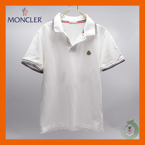 モンクレール MONCLER 半袖ポロシャツ サイズ2 MAGLIA POLO MANICA CORTA 白 メンズ トップス